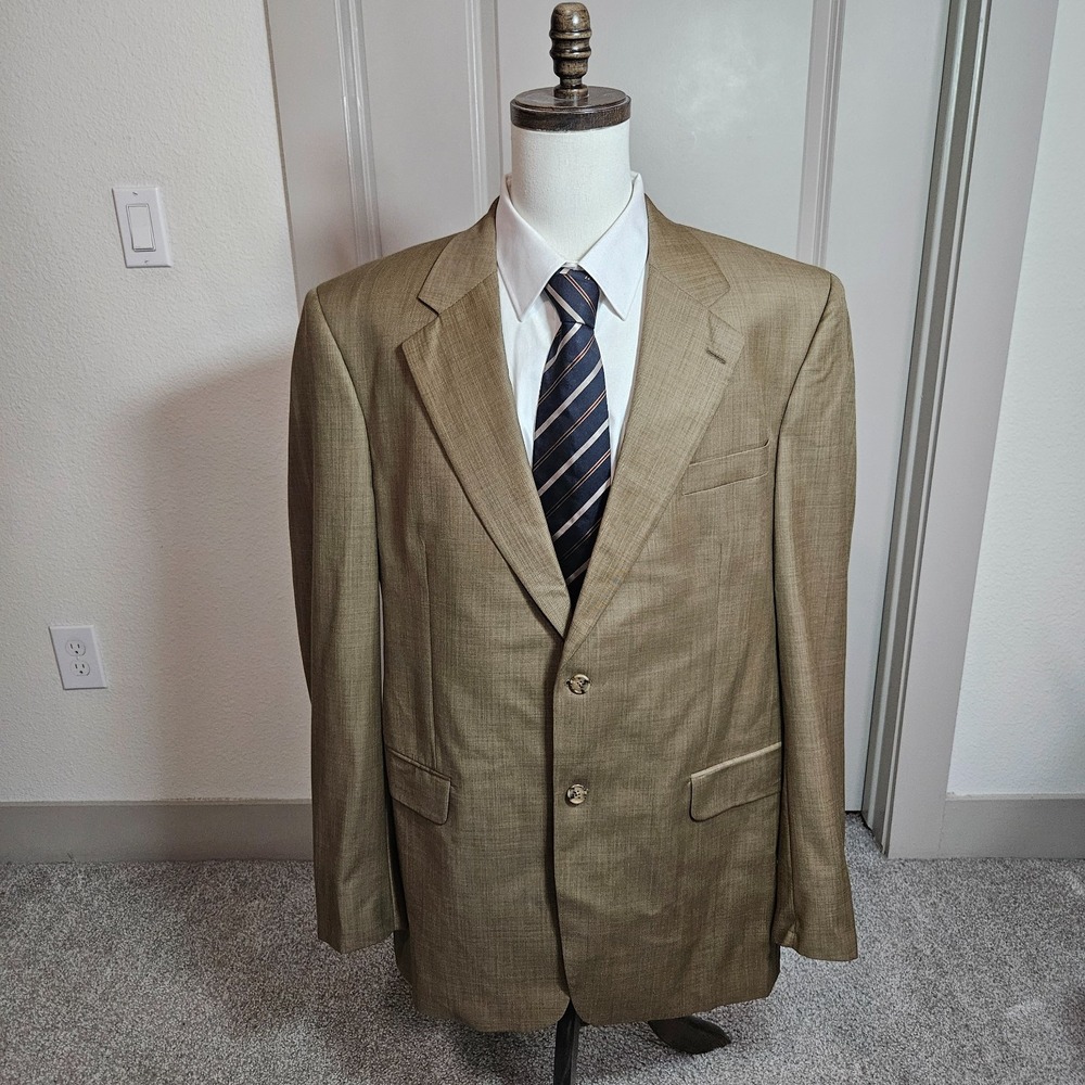 Jack‎ Victor 48 XL Extra Long Wool Suit Blazer Jacket Men Super 100's Tan
